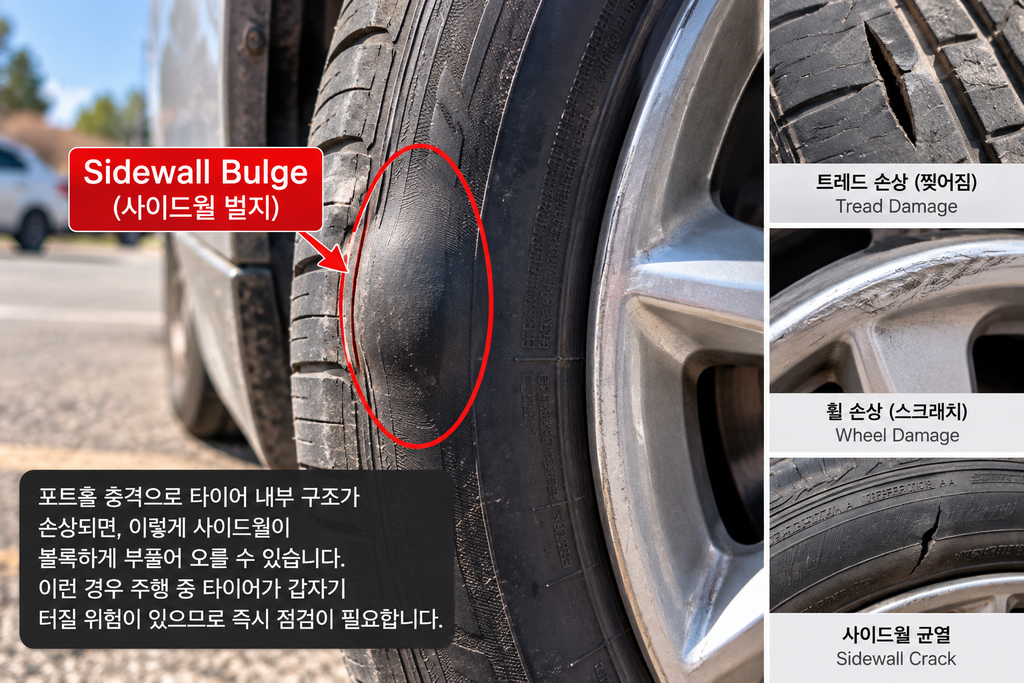 포트홀 자동차 손상, 타이어부터 서스펜션까지 어떤 문제가 생길까? 1 ChatGPT Image 2026년 9월 14일 오후 06 17 41