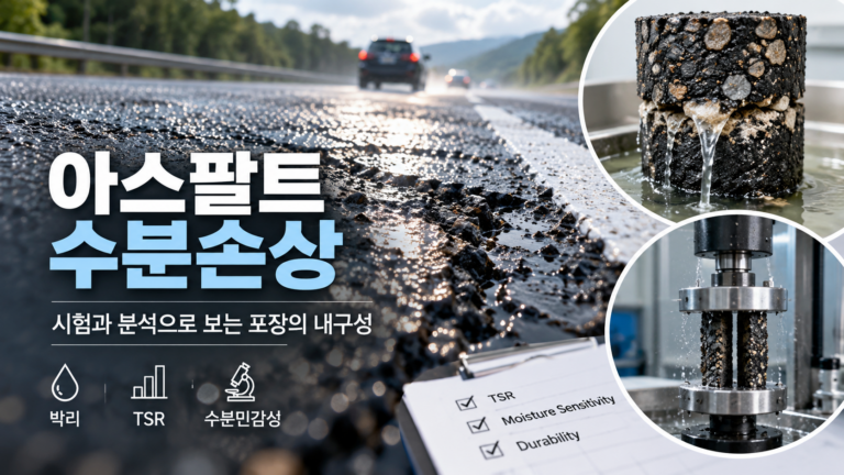 아스팔트 수분손상 평가 — 한국·미국·유럽의 박리, TSR과 수분민감성 시험 비교 5 아스팔트 수분손상 박리 TSR 수분민감성 시험